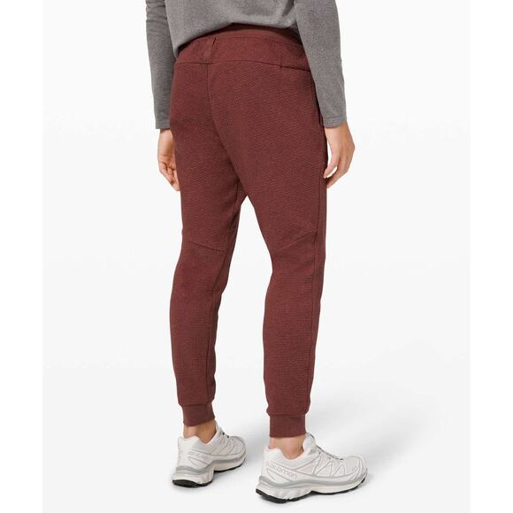 Lululemon At Ease Jogger 29" Inseam Heathered Savannah Red Men's Size Large - Picture 5 of 13